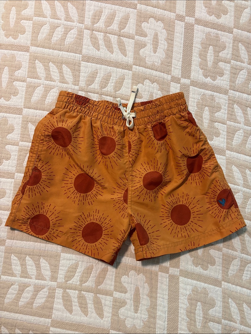 Blue Rooster Suns Swim Trunks Pink Chicken